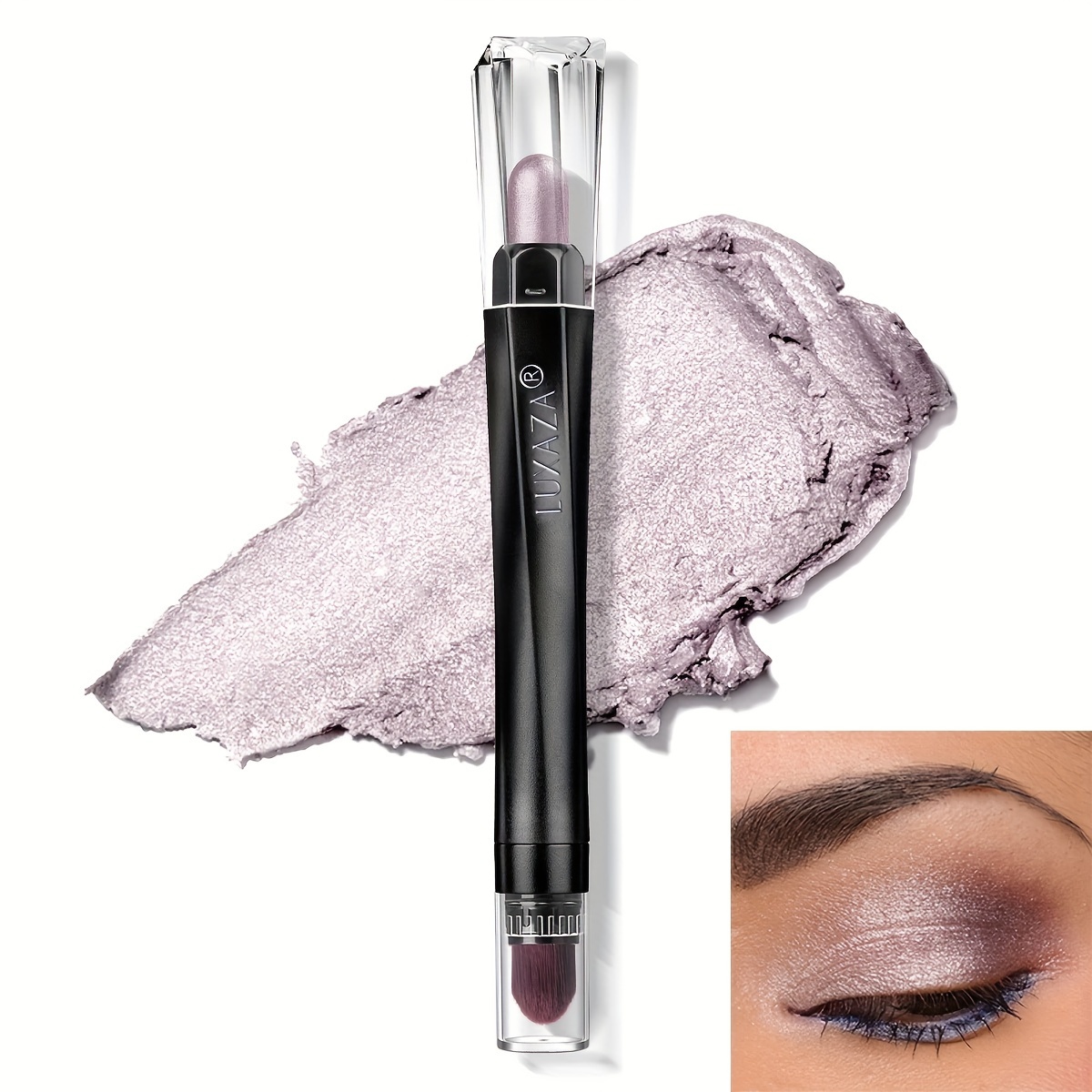 

Magic Color Eyeshadow Stick-#81-clay Pearlescent Glitter Light Purple Eyeshadow Highly Pigment Long Lasting Monochrome Eye Makeup