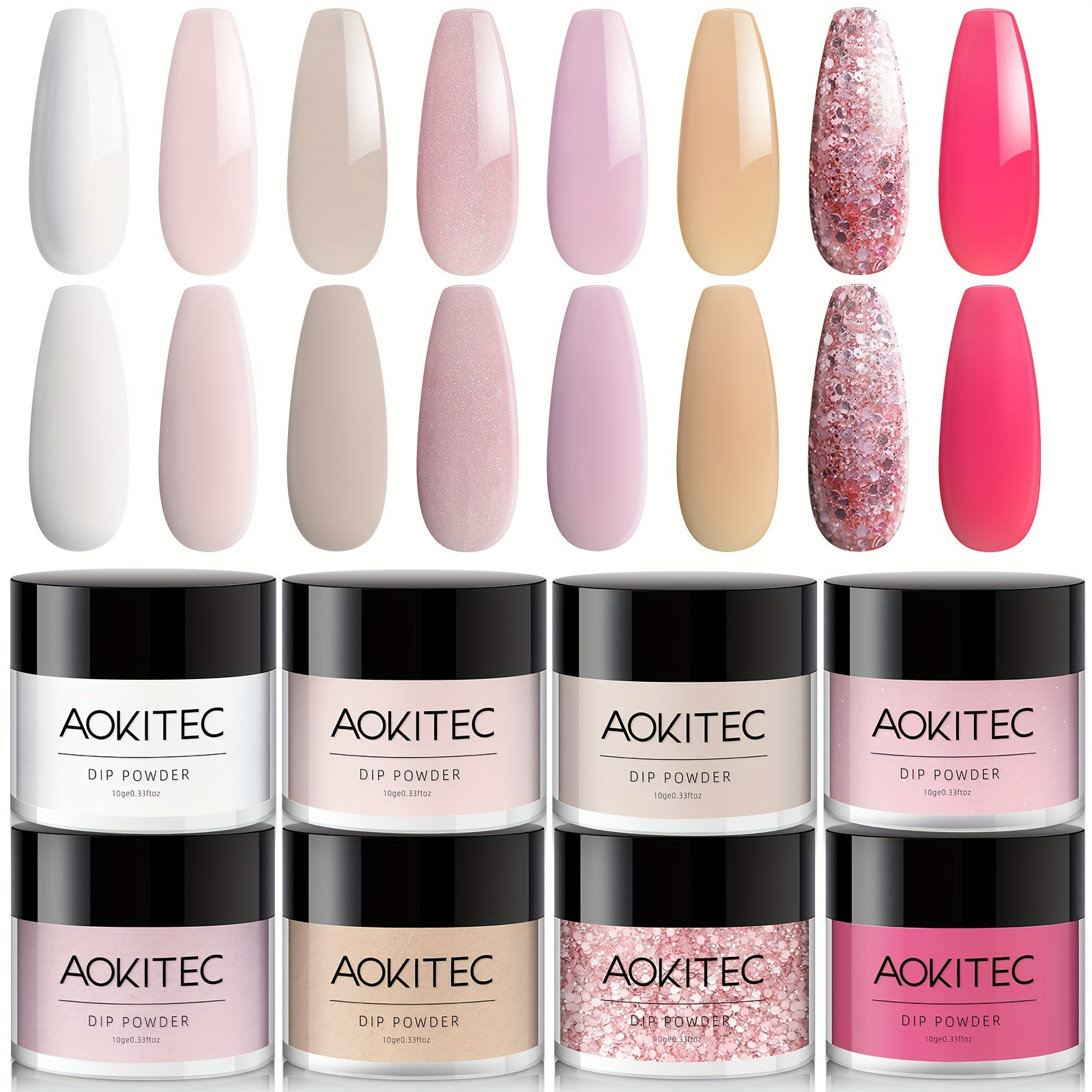 Aokitec Pinkish/red Acrylic Powder For Nails Professional - Temu