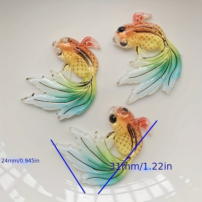 10pcs Random Color Aquarium Decorations Artificial Goldfish Fish
