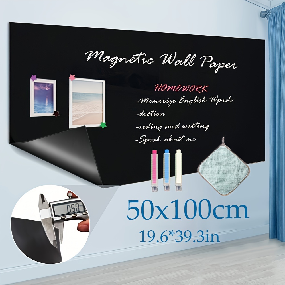 Tableau Blanc Magnétique Mural Effaçable Ardoise 60 x 45 cm Aimants &  Effaceur