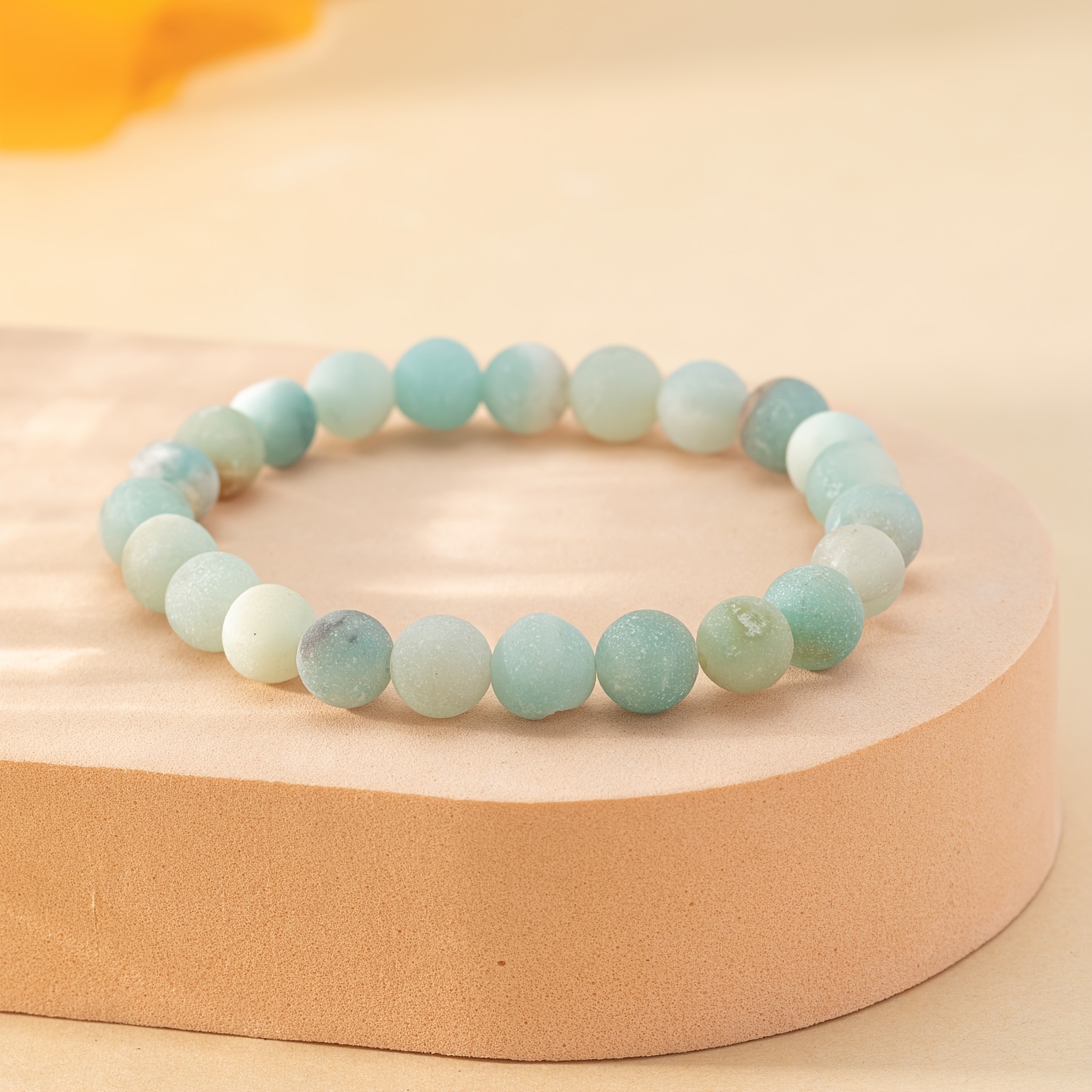 8mm Natural Stone Matte Beaded Bracelet Set for Men Women Semi-Precious  Gemstone Beads Bracelets Matte Howlite Tiger Eye Stone Yoga Healing Energy  Cr