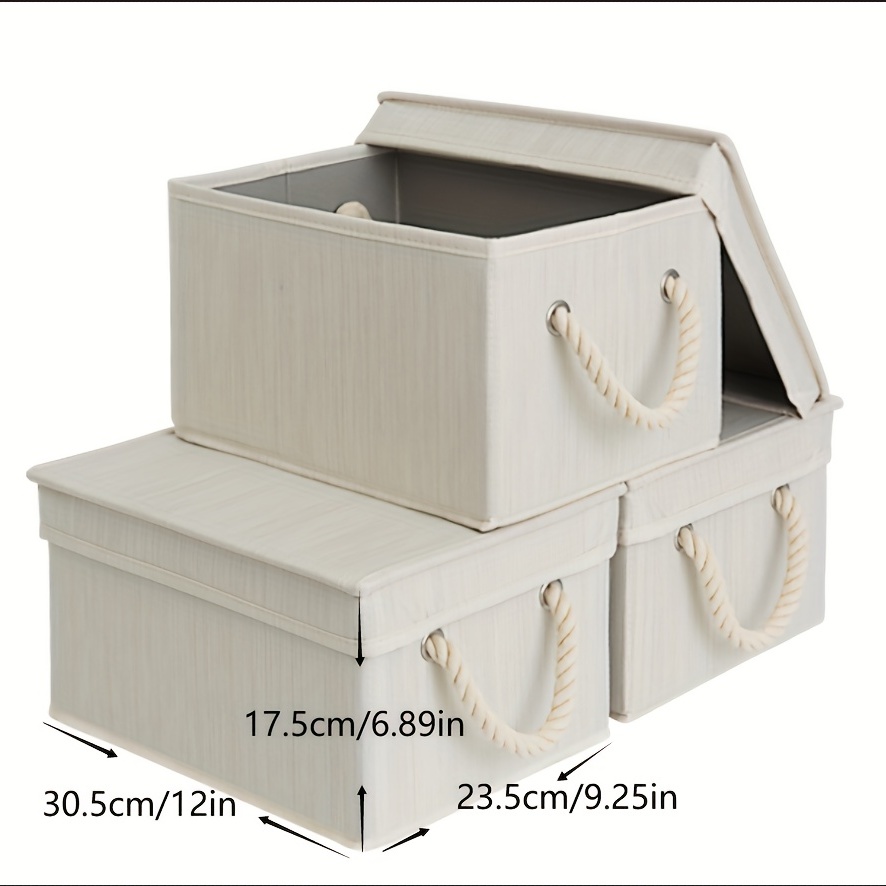 Medium Storage Box Lid Closet Clothes Underwear Sock - Temu