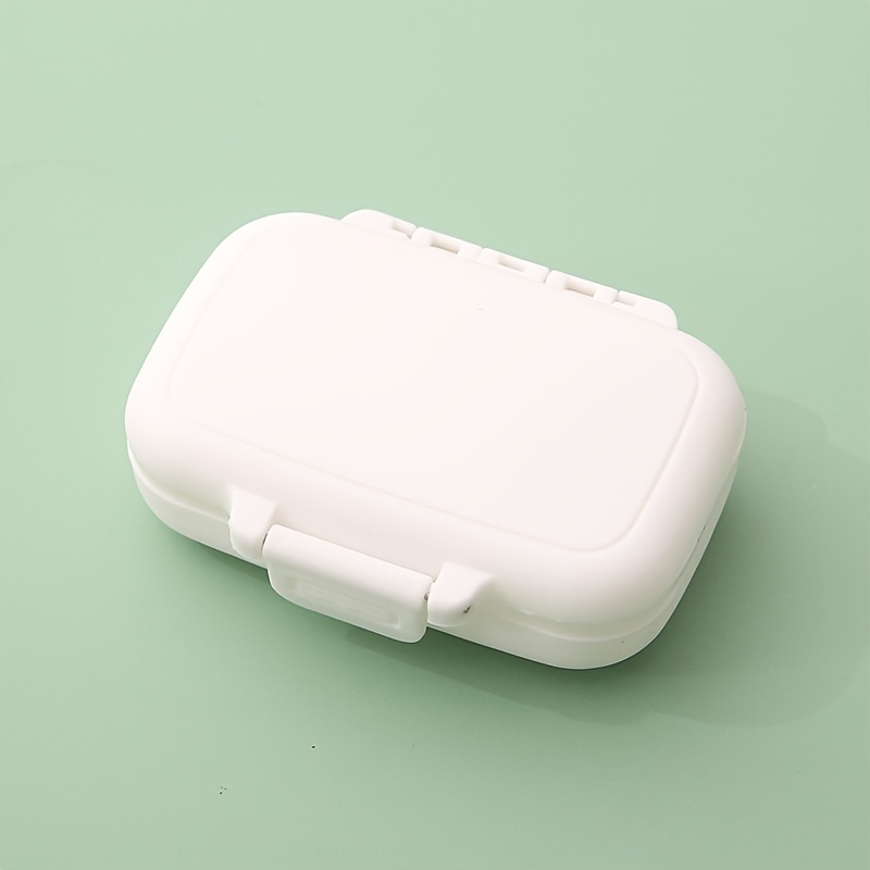 1pc Colorful Portable Mini Medicine Box - Moisture-Proof, 3-Compartment Rectangular Organizer for AM/PM Pills, Compact & Easy to Carry