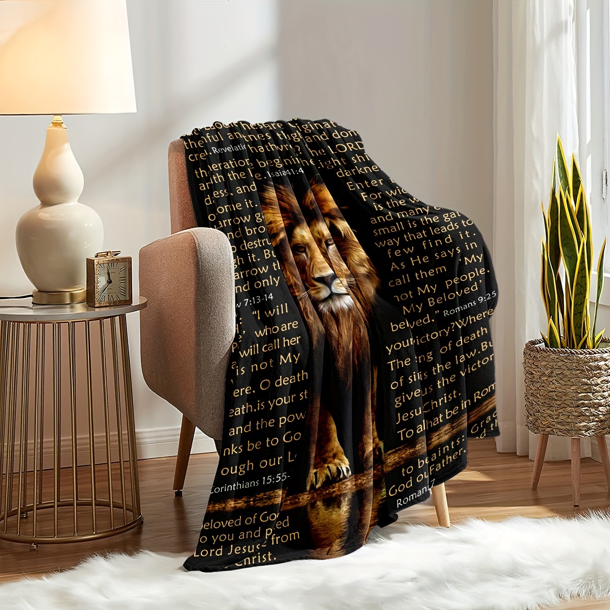 1pc Printed Throw Blanket, Soft Blanket For Sofa Couch Office Bed Camping  Travelling, Multi-purpose Gift Blanket For All Season