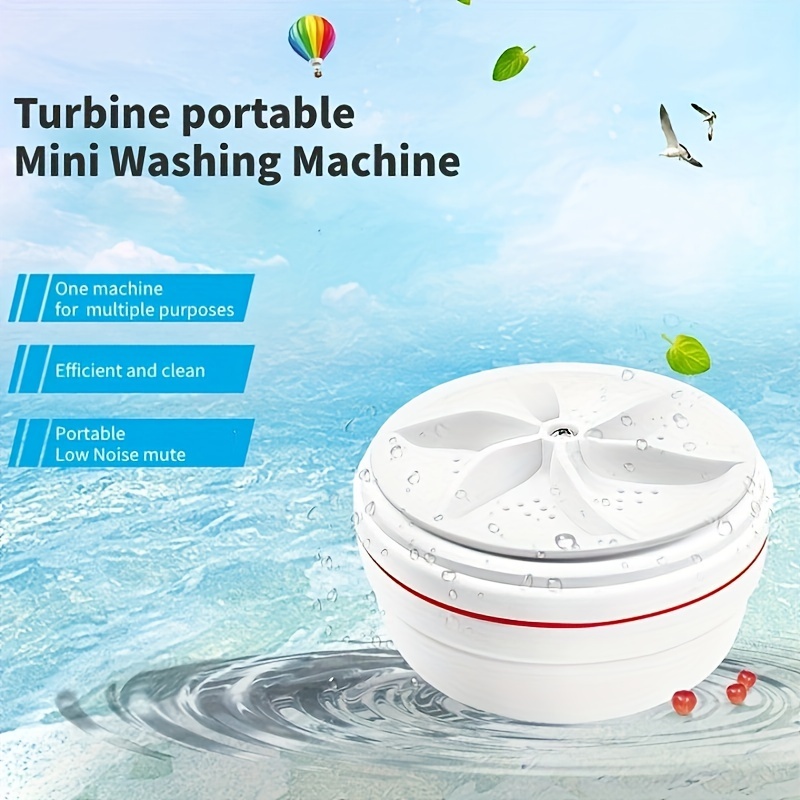 Mini Washing Machine Ultrasonic Cleaning Small Portable Washer Dormitory Mini  Laundry Machine Barrel for Makeup Brush Pants