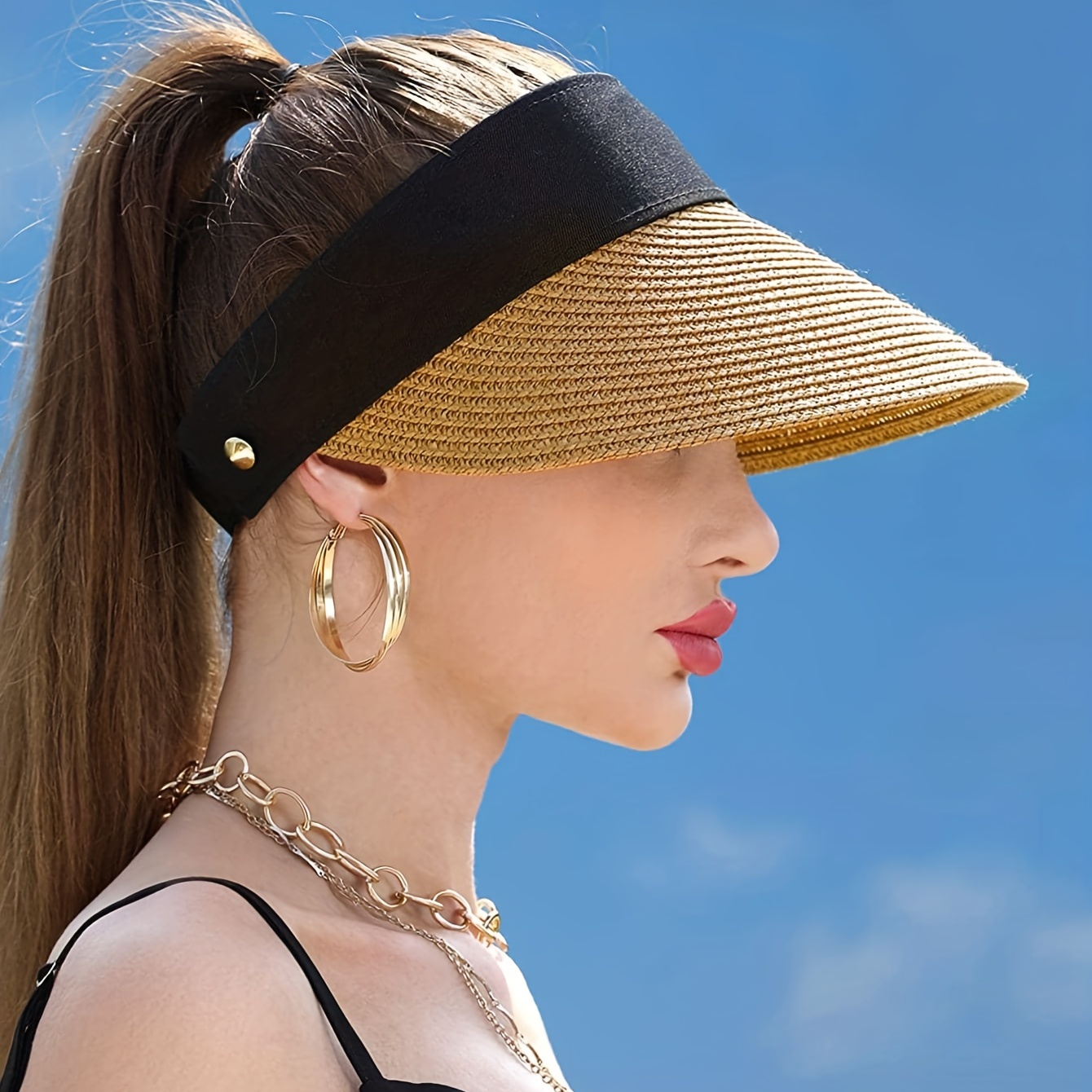 Women's Wide Brim Sun Hat Breathable Face Cover Perfect Sun - Temu Canada