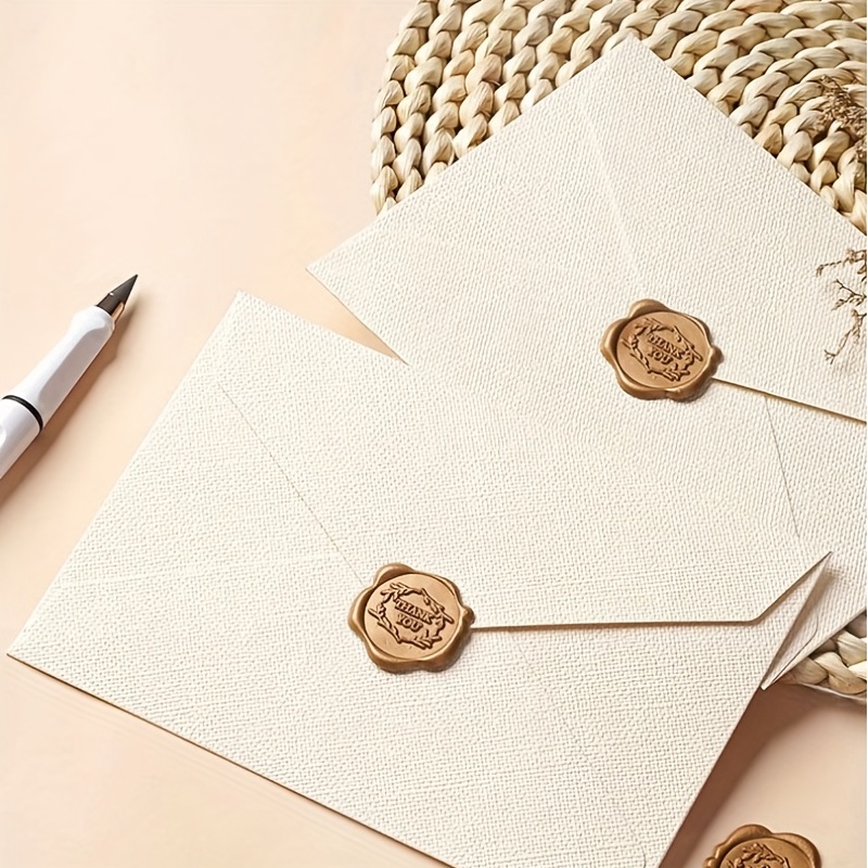 1pc Vintage Envelope Invitation Card Postcard Seal Wax Envelope Bag