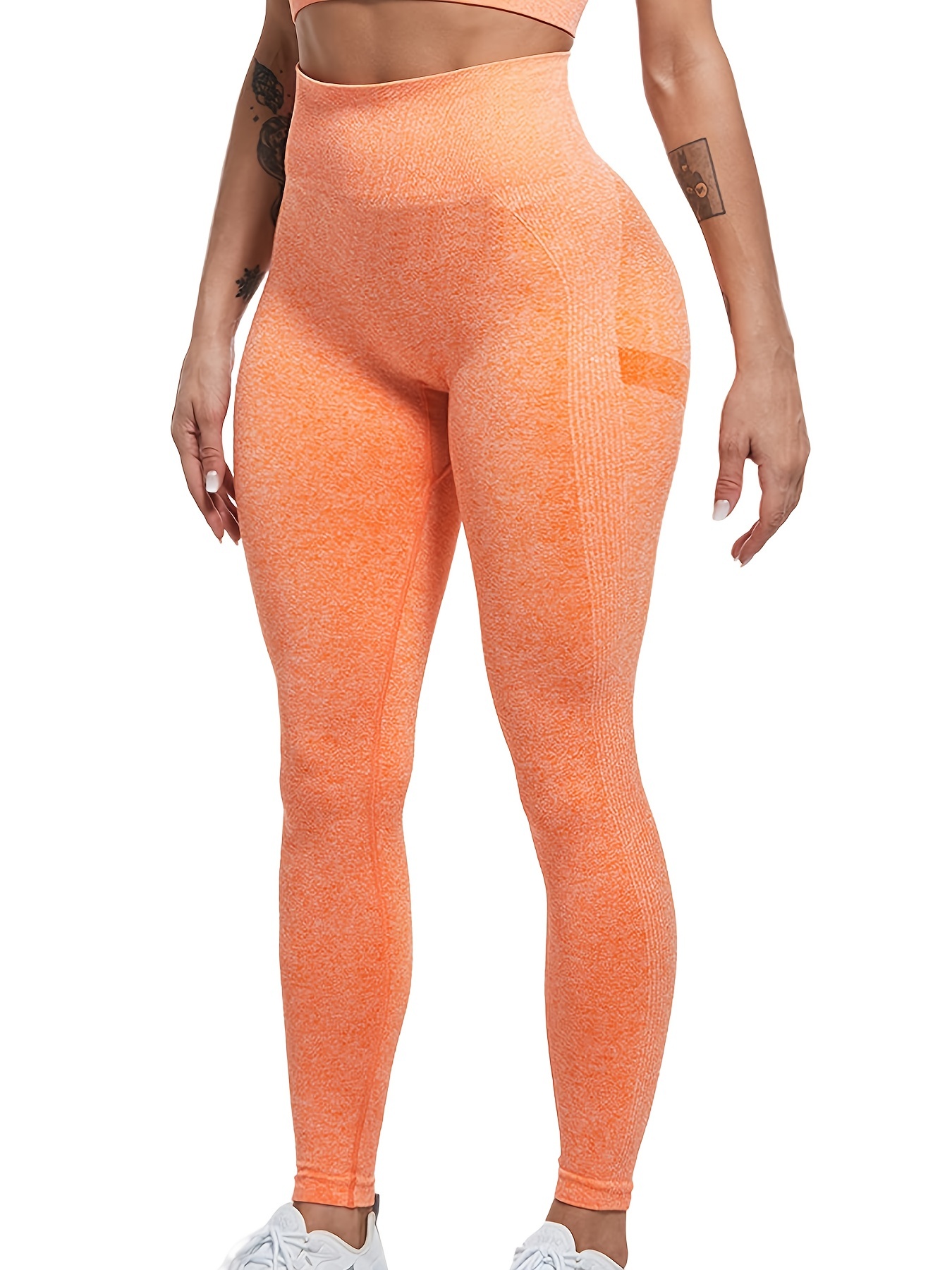 Women's Orange Butt Lifting Workout Yoga Leggings – CLOTHES FOR