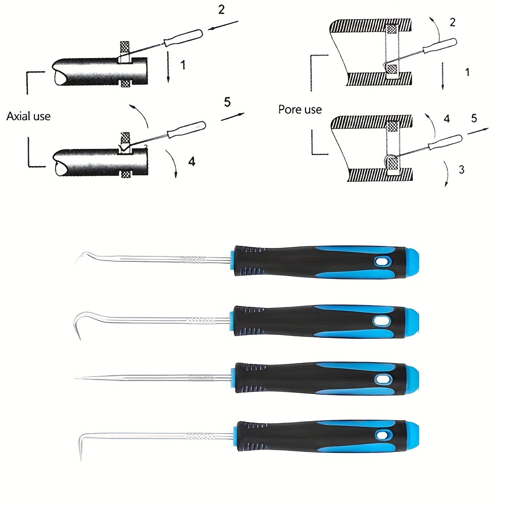 GSK Cut 4-Piece Precision Pick and Hook Set, Car Auto Oil Seal/O-Ring Seal  Gasket Pick Mini Precision Hooks Puller Remover Hand Tool Kit Price in  India - Buy GSK Cut 4-Piece Precision