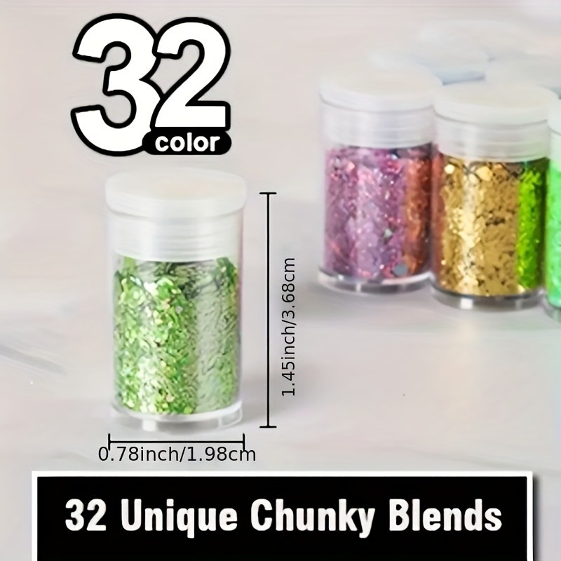 April Showers Chunky Glitter Mix Neon/iridescent Glitter Mix Tumblers,  Resin, Nail Art, Crafts, Makeup Pink Blue Green Glitter -  Israel
