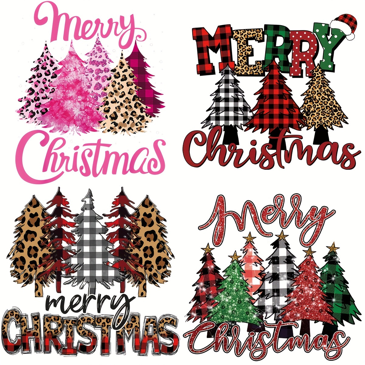 Newest Merry Christmas Fabric Heat Transfer Stickers Dtf - Temu