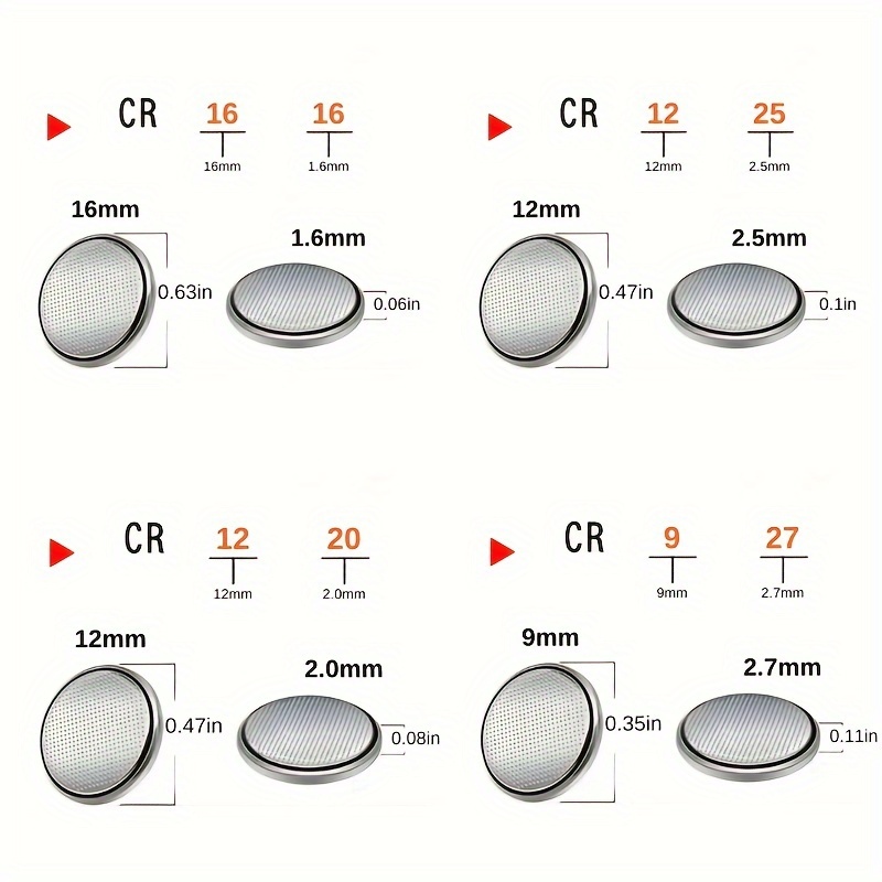 New 45mah Cr1220 Button Coin Cell Battery For Watch Car - Temu