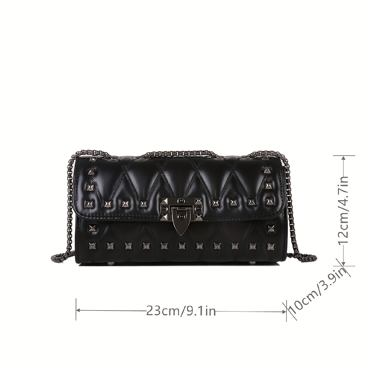 Argyle Quilted Square Crossbody Bag Solid Shoulder Bag Flap Crossbody Bag