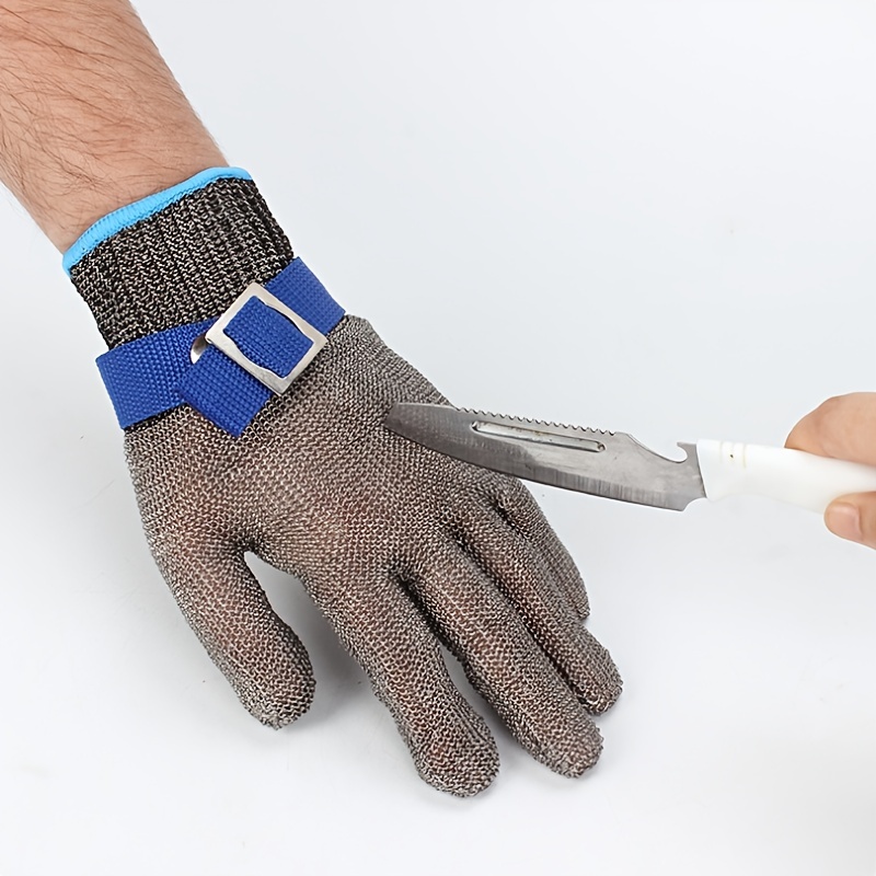 LCYDMJ Guantes de alambre resistentes a cortes, guantes de trabajo de  seguridad, guantes de carnicero de cocina de metal de grado alimenticio  (talla 
