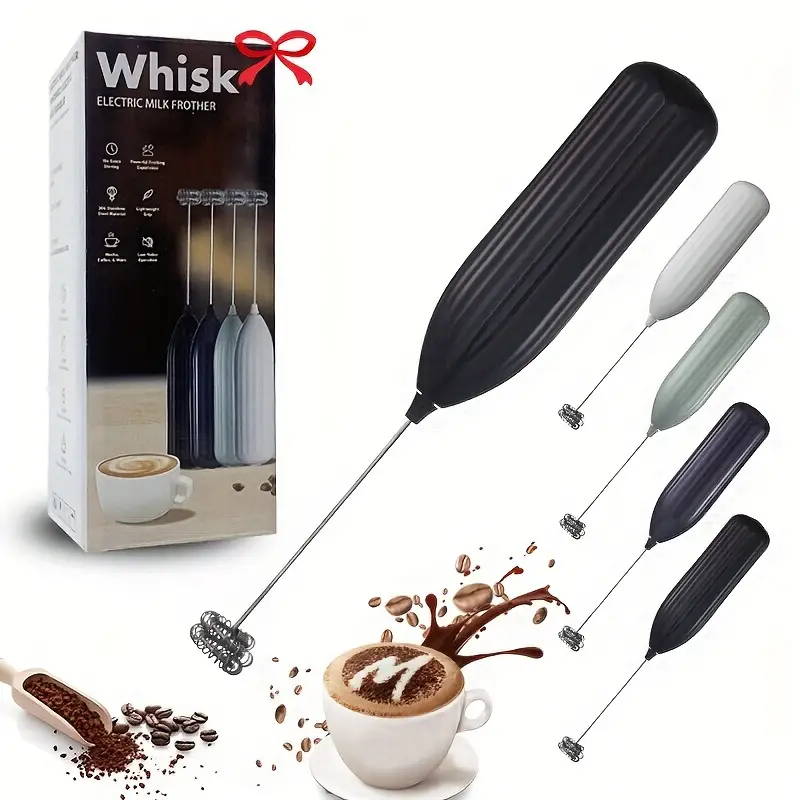 1pc electric milk frother mini milk foamer handheld electric whisk battery operated not included drink mixer hand mixer for coffee electric wireless blender for lattes cappuccino frappe chocolate portable foam maker for christmas gifts details 22