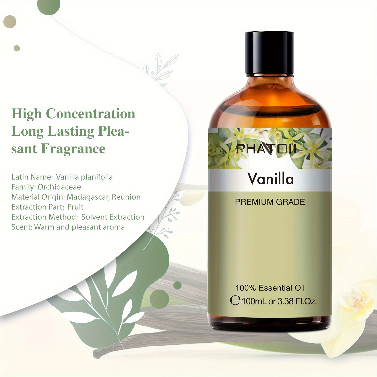 3.38 Fl Oz Vanilla Essential Oil For Diffuser Humidifier - Temu