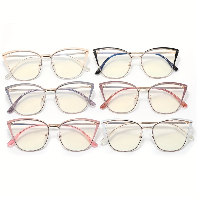 Blue Light Blocking Glasses Cute Cat Eye Clear Lens Anti - Temu