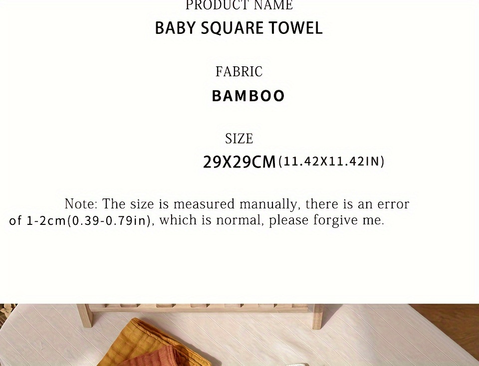 5pcs set bamboo muslin square towels 4 layer soft face towel cute print burp cloth details 5