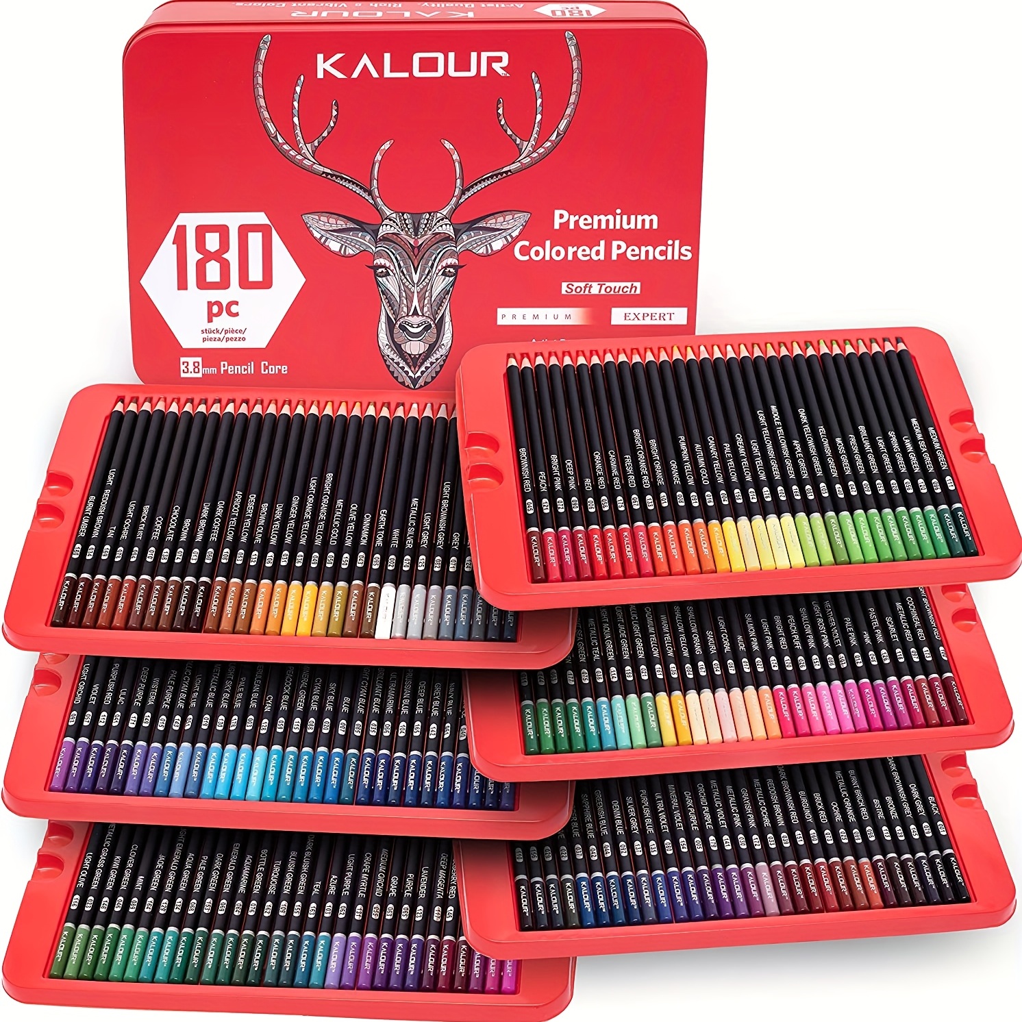 KALOUR Premium Colored Pencils,Set of 120 Colors,Artists Soft Core with  Vibrant Color,Ideal for Drawing Sketching Shading,Coloring Pencils for  Adults Beginners kids