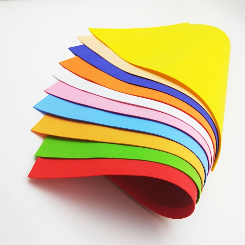 10pcs/pack EVA Foam Sheets, Extra Large Sheet Size, 7.8 X 11.8 Inch,  Assorted Colors (10 Colors), 1.5mm Thick, For Arts And Crafts,10 Sheets,  Easter