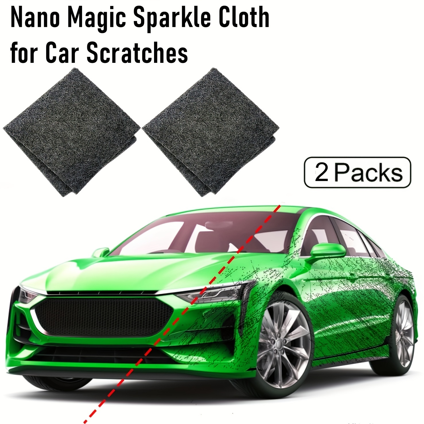 Nano Sparkle Cloth Voiture,4 Pcs Chiffon Multifonction pour Polissage de  Surface, Efface Rayures Chiffon Voiture,réparation Rayures