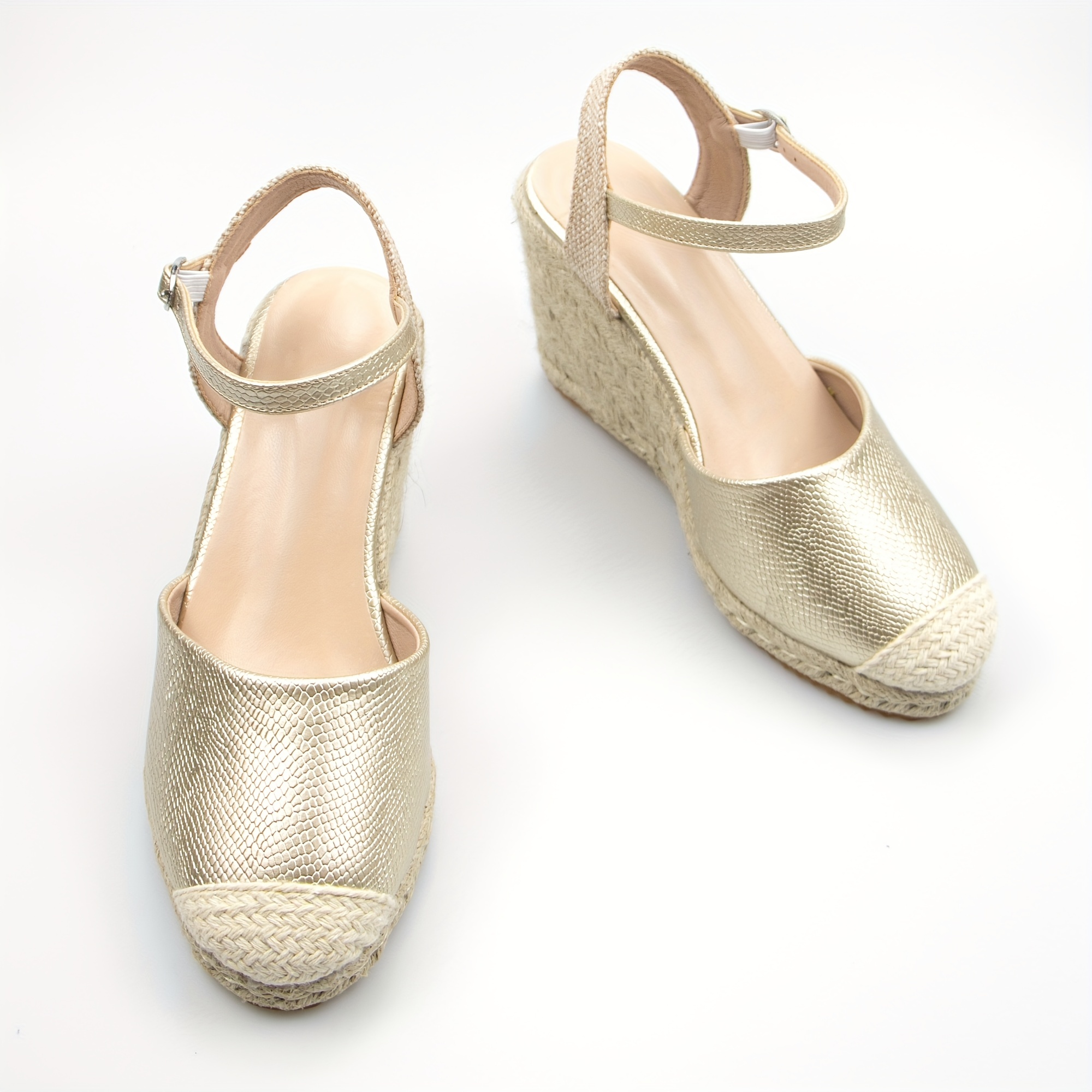 womens classic wedge heeled sandals stylish strap Temu Australia