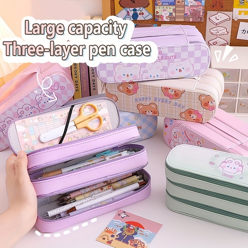 Large capacity Pencil Case Cute Pencil Pouch For Girls Boys - Temu
