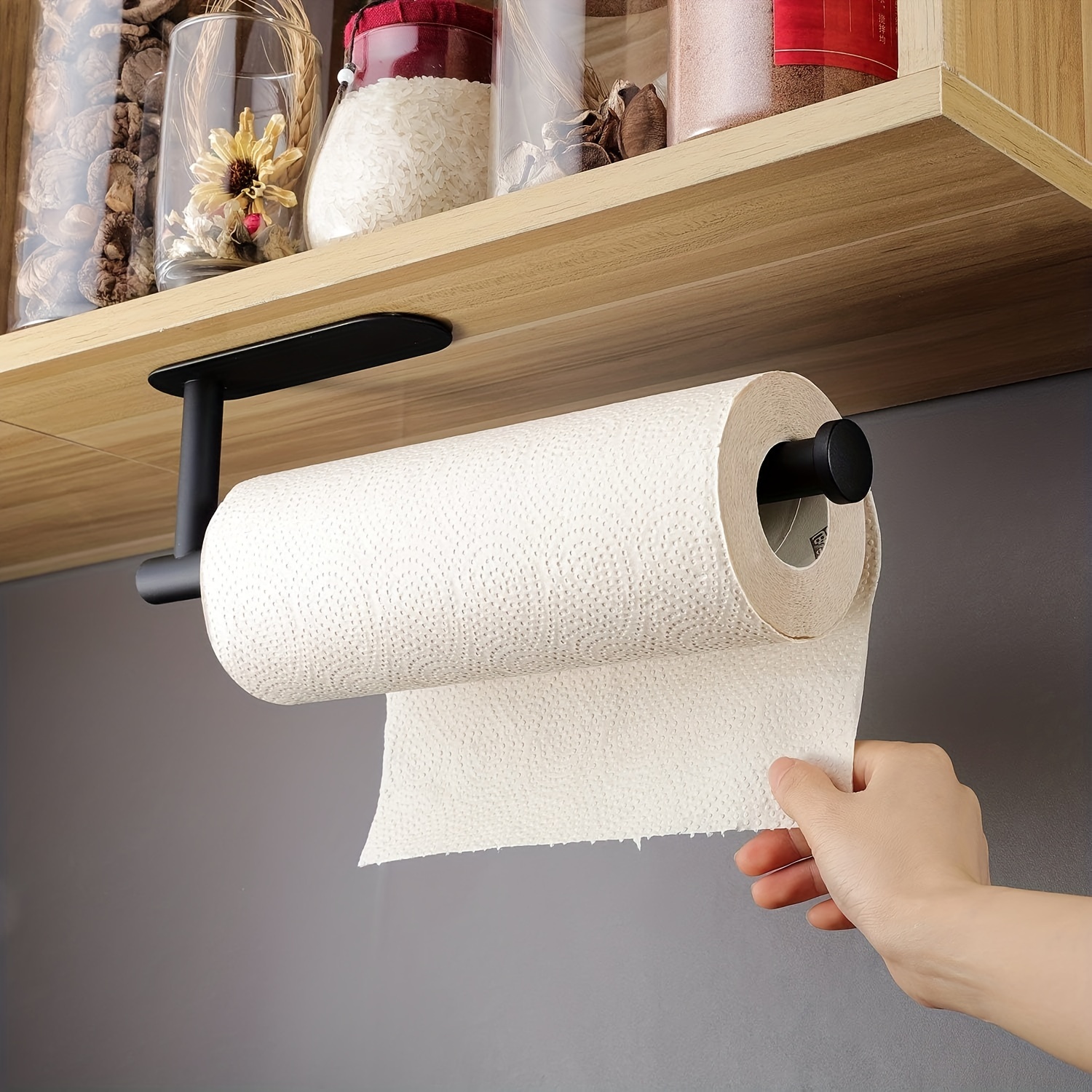 Stainless Steel Under Cabinet Paper Towel Holder - Self-adhesive Wall  Mounted - Long And Short Sizes Available For Kitchen, Pantry, Sink, And  Bathroom - Easy To Install And Convenient To Use - Temu