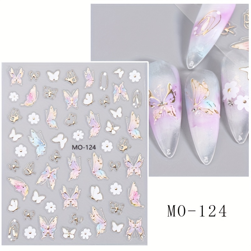 Silver Star Stickers Manicure  Manicure Gold Star Stickers - 3d Laser  Silver/rose - Aliexpress