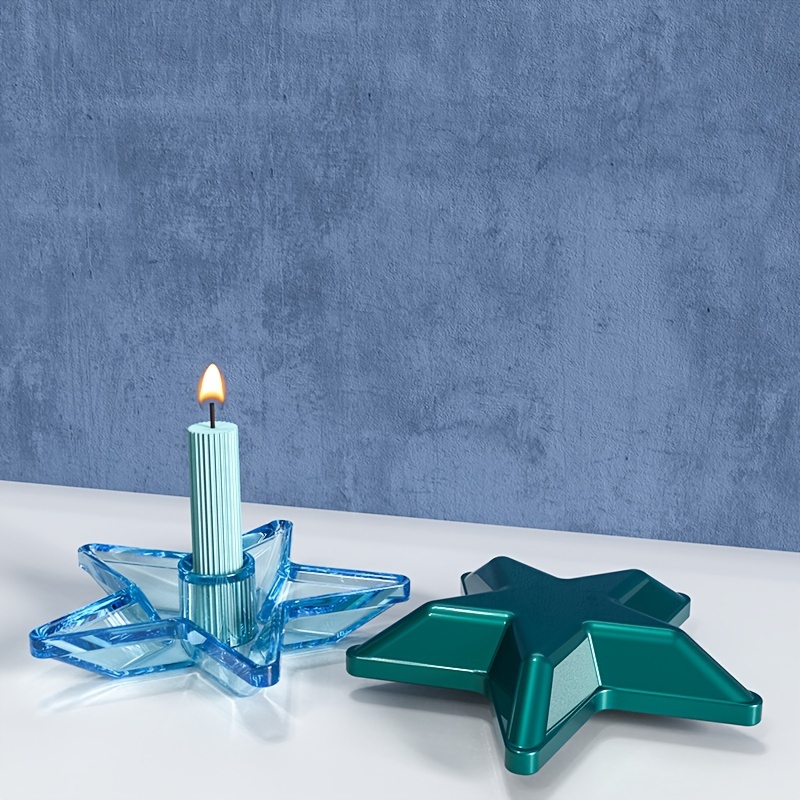 Star Candle Holder Silicone Mold Christmas Candlestick -   Star candle  holder, Christmas candlesticks, Candle packaging