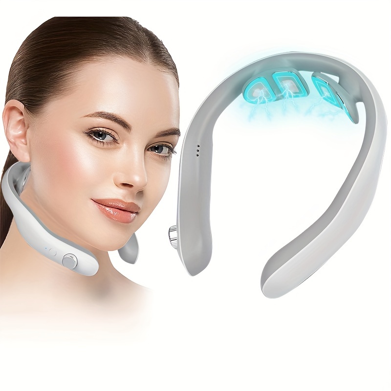 Smart Neck Massager Low Frequency Pulse Cervical Electric Massagers  Relaxation Physiotherapy Hot Compress Vibration Massage