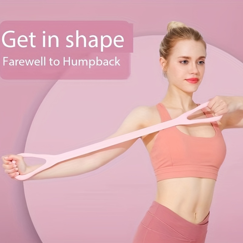 1pc Pink Sport Fitness Tension Belt, Yoga Stretch Belt, Open
