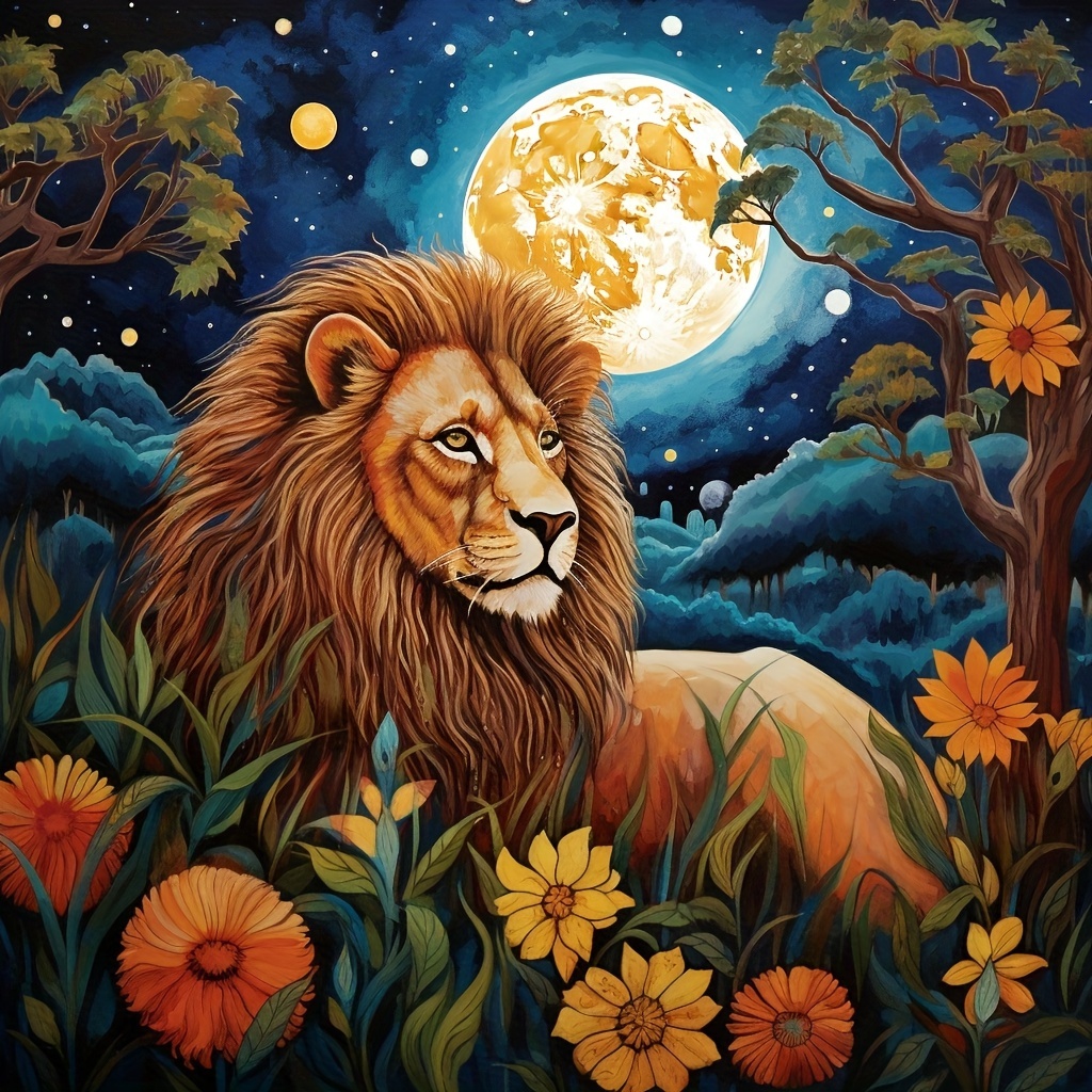 Jesus cross Lion of Judah Large Diamond Painting kits 5D DIY Full