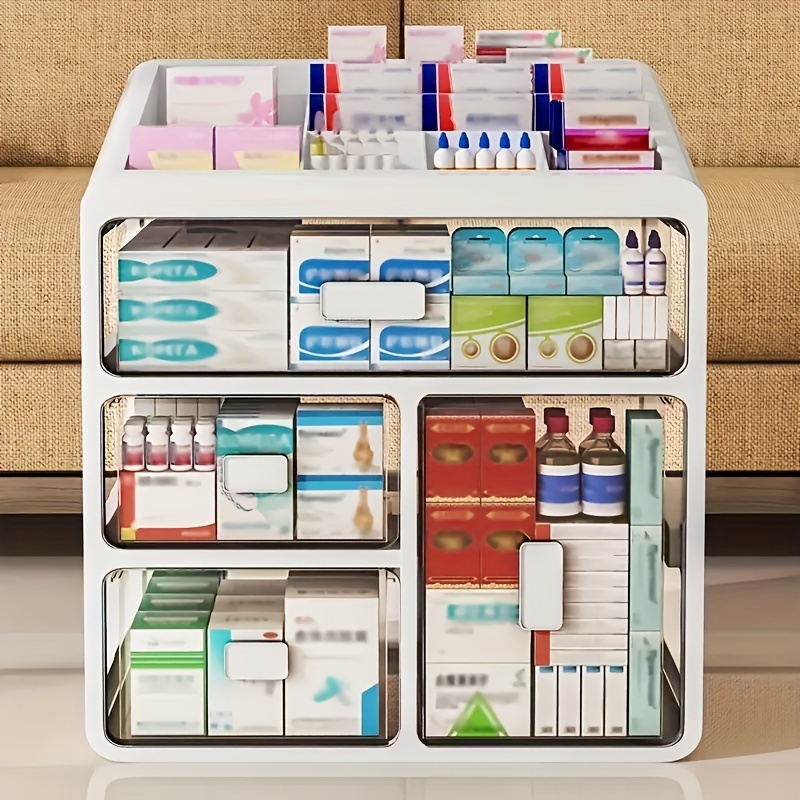 Medicine Storage Drawer Box With 3/4/layers Portable Large - Temu