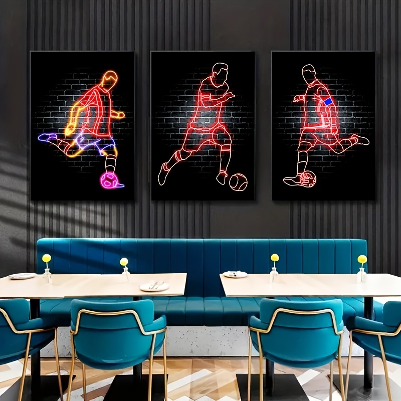 Quadro jogador de futebol decoracao para sala e quarto