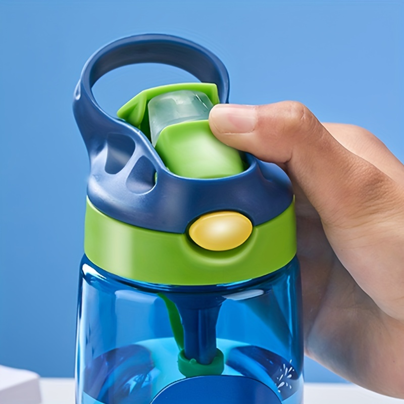  Home Tune Botella de agua para niños de 16 onzas – Tritan libre  de BPA, tapa de pico abatible automática, tapa con popote para sorber, lazo  de transporte, ligera, a prueba