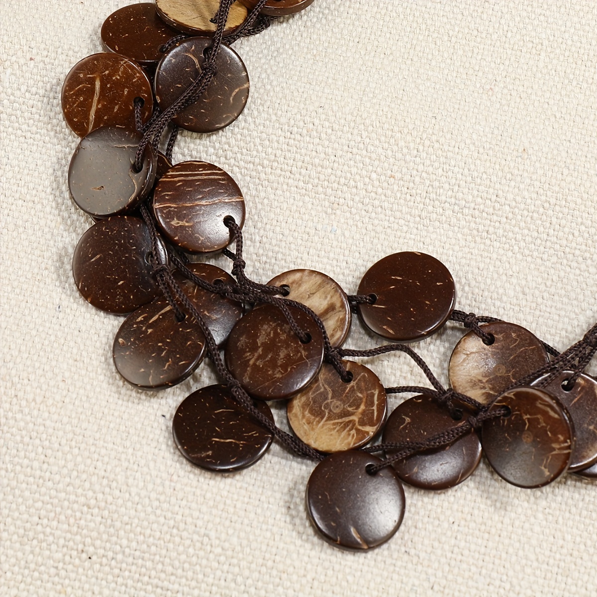 Bohemian Coconut Shell Wooden Beads Necklace