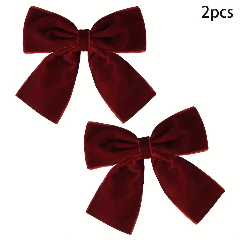 Velvet Hair Bows Red Hair Ribbon Clips Big Fall Alligator Clips Hair Accessories for Women Girls Toddlers Kids Baby,Temu