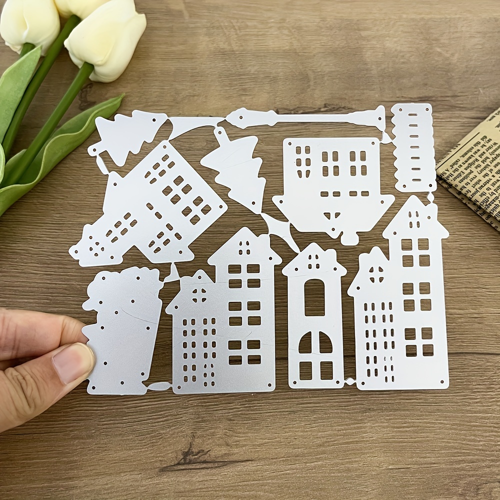 DIY House Embossing Metal Die Cutting Scrapbook Stencils Decorative Cards