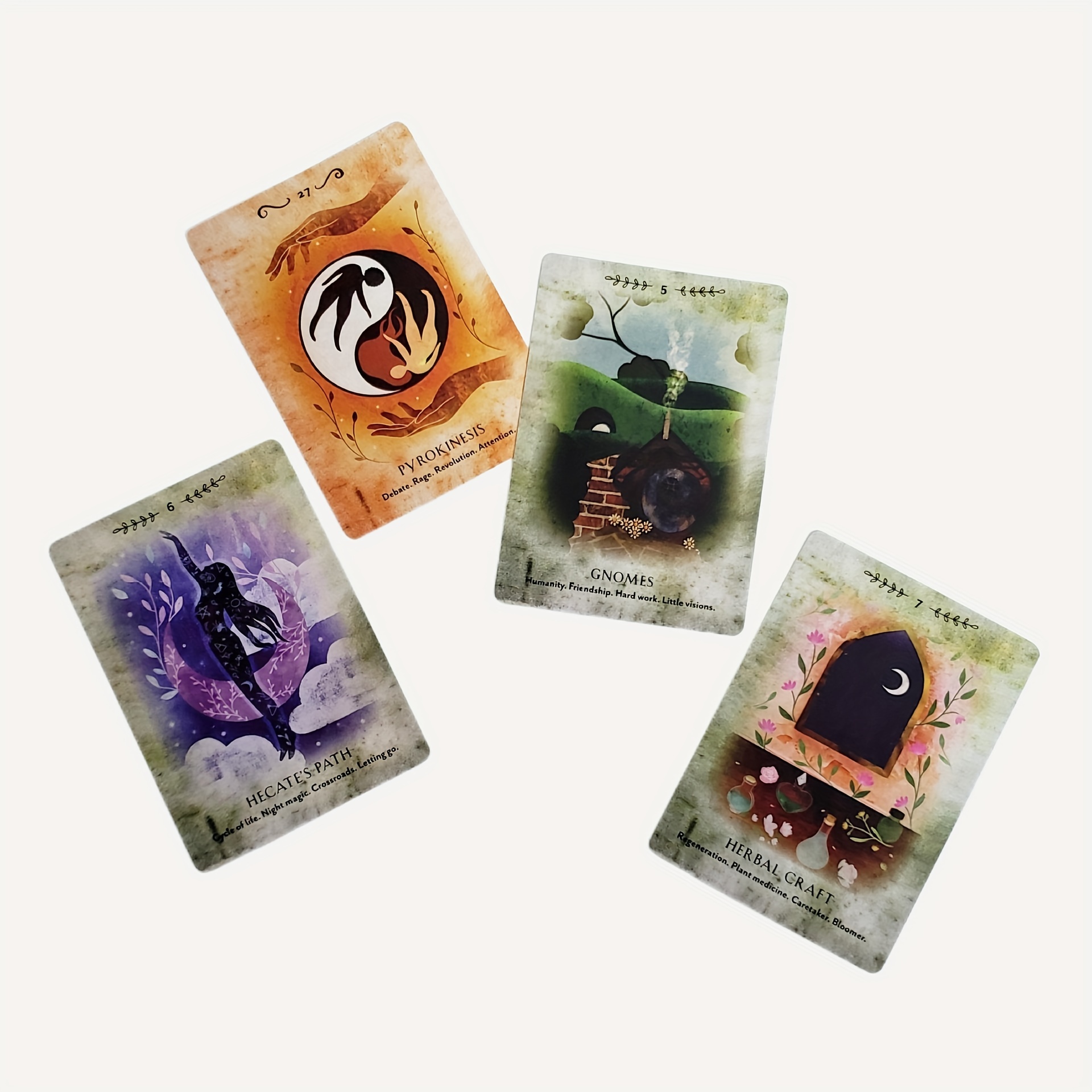 Cartes du temps Carte Oracle et guide | Taille standard 12,06 cm X 6,99 cm  | Jeu de 33 cartes | Jeu de divination | Cartes de divination Halloween