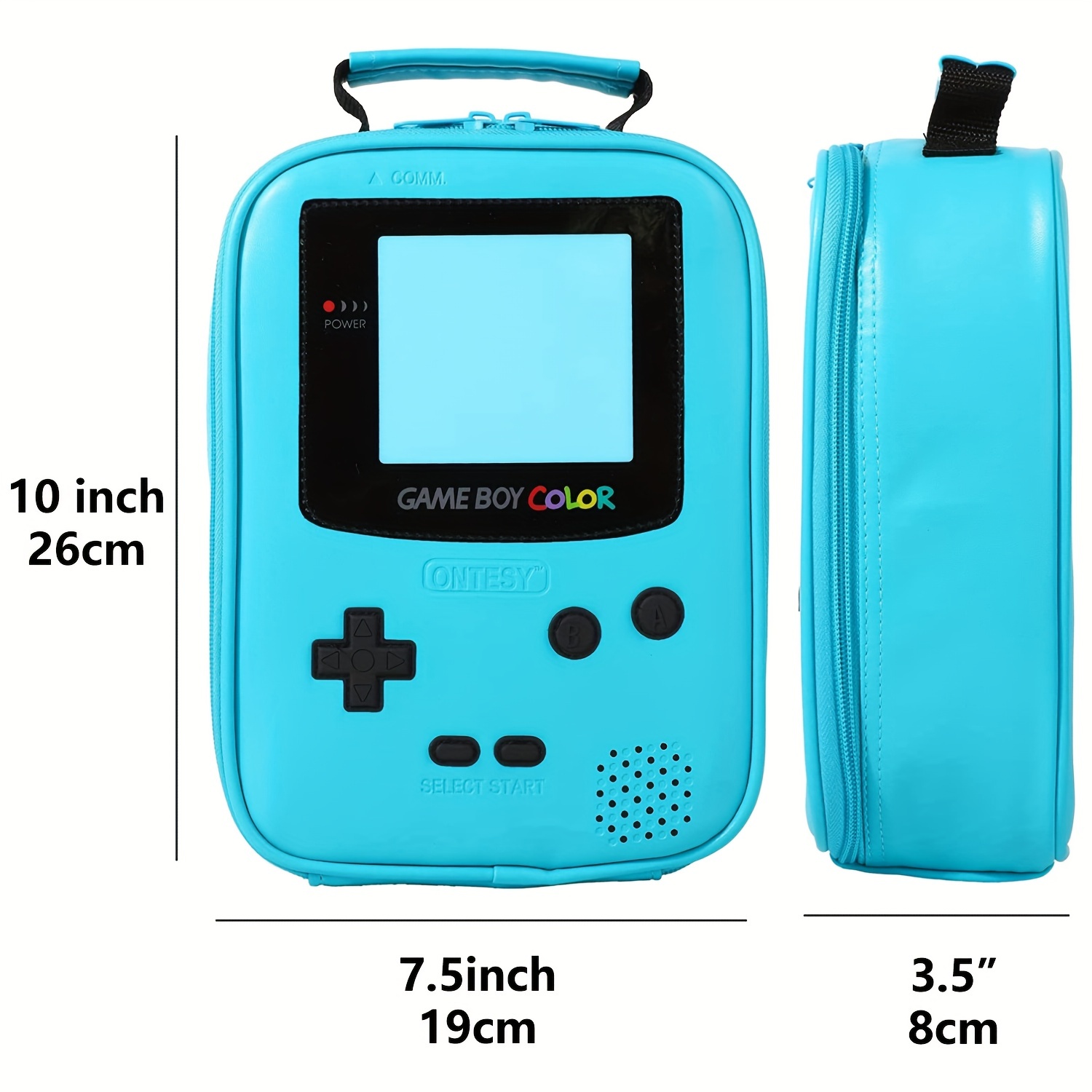 Boy Lunch Box Kids Lunch Bag Insulated Leather Gameboy Thermal Lunch bag  for School Insulated Cooler Bag Waterproof Game Lunch Boxes for Boys Girls