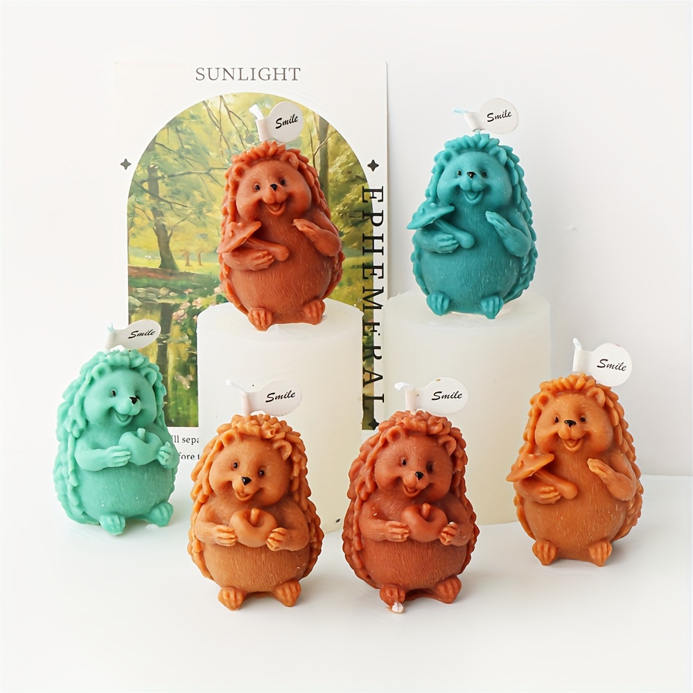 DIY Cute Bear Silicone Candle Mold Multi-style 3D Simulation