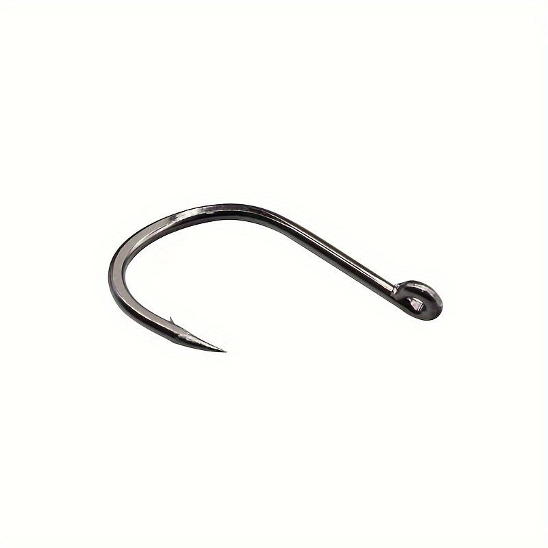 100pcs/box Size #3-#12 Barbed Fishhook With Eye, Stainless Steel Fishing  Hook, Outdoor Fishing Tackle