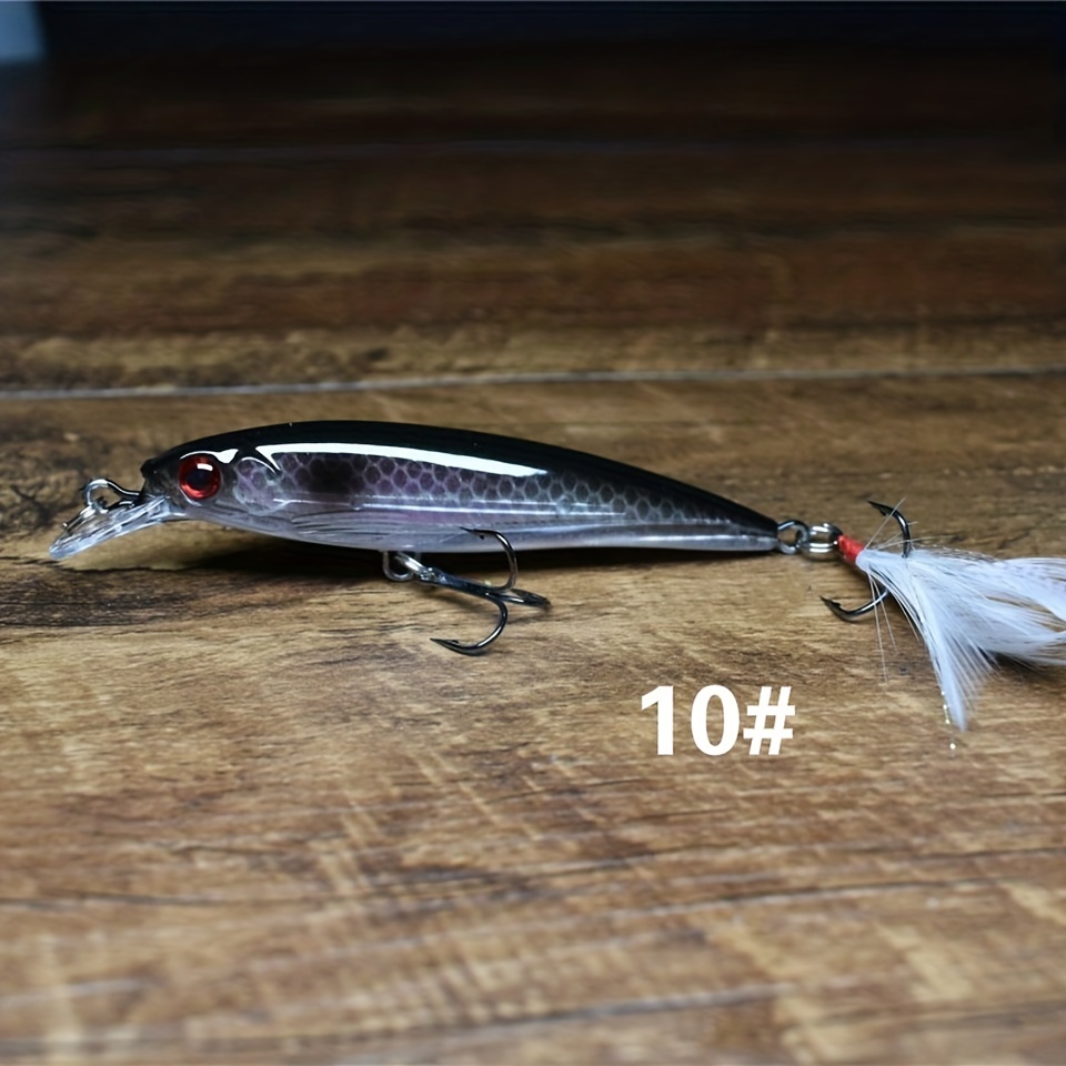 Minnow Fishing Lure Laser Hard Artificial Bait 3D Eye, 11cm 14g Crankbait  Lifelike Fish Lures ISP : : Sports, Fitness & Outdoors