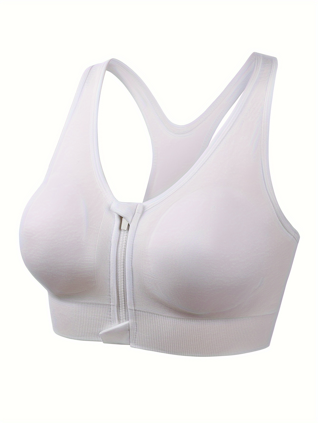 Women's Plus Size Sports Bras Without Underwire Removable Padded Medium  Supportive Crop Tops Comfortable Yoga Bra Full Cup (Color : White, Size :  4XL) : : Fashion