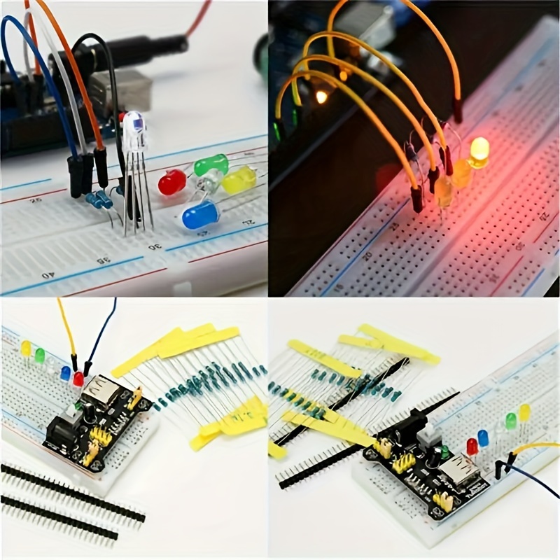 Breadboard Kit Power Supply Module jumper Wires battery Clip - Temu