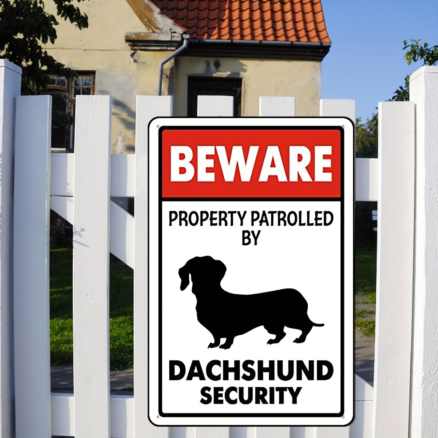 Beware of hot sale dachshund sign