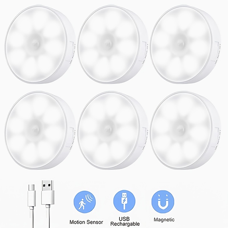 1 Stk. Bewegungsmelder Licht Kabelloses LED Nachtlicht USB Wiederaufladbare  Nachtlampe für Küchenschrank Garderobe Lampe Treppe Hintergrundbeleuchtung  - Temu Germany