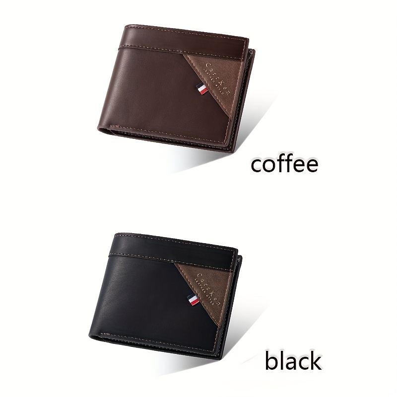 CarrKen Men's Short PU Leather Wallet with Money Clip