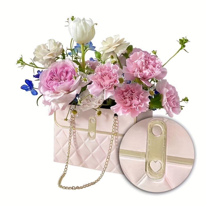 1pc Valentine'S Day Flower Packaging Bag For Flower Shop, Portable Flower  Handbag, Rose Bouquet Wrapping Paper Bag